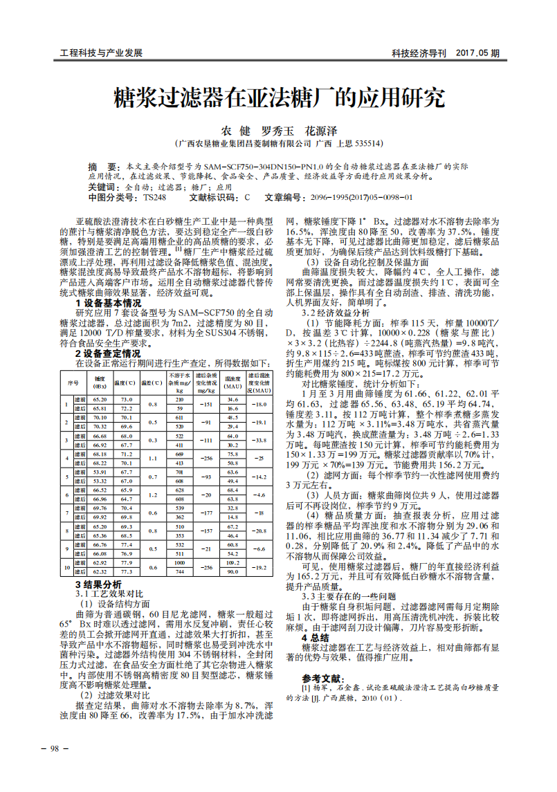 糖漿過濾器在亞法糖廠的應(yīng)用研究_00.png