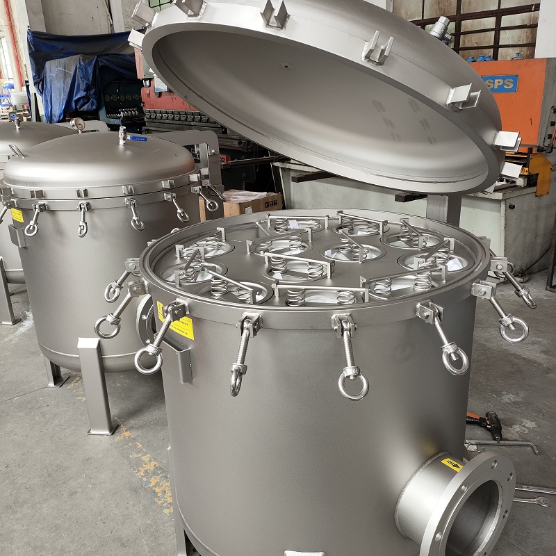 DSCL12-不銹鋼蚌開多袋式過濾器-大流量袋式過濾機(jī)